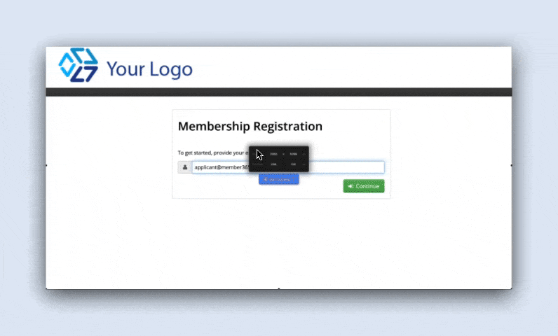 Member Apply process inside Membership Management Software